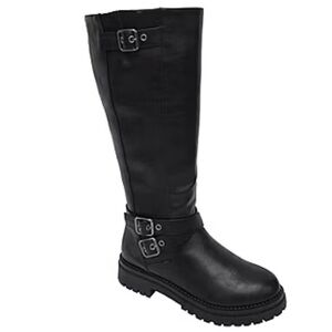 POP BALDWIN BLACK MOTORCYCLE RIDING BOOTS SIZE 9M